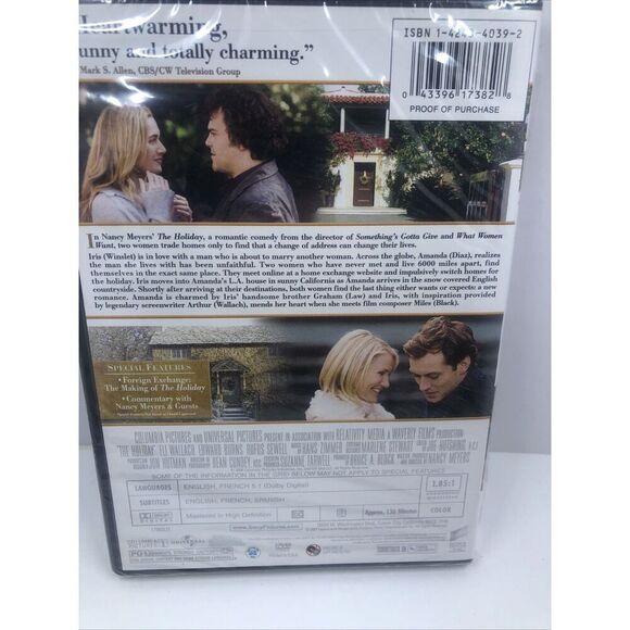 The Holiday - DVD Cameron Diaz/Kate Winslet/Jude Law/Jack Black). SEALED - Picture 5 of 8